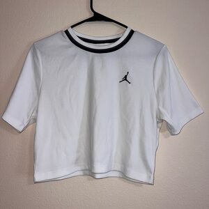 Jordan White Tee with Black Logo